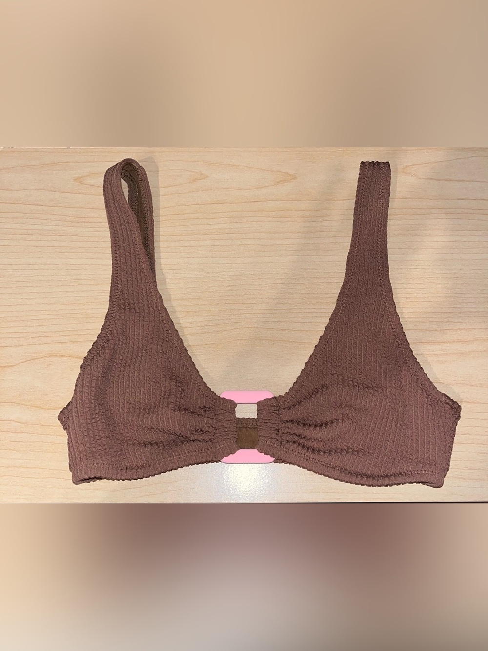 Aerie Crinkle Ring Wide Strap Scoop Bikini Top - Picture 5 of 7